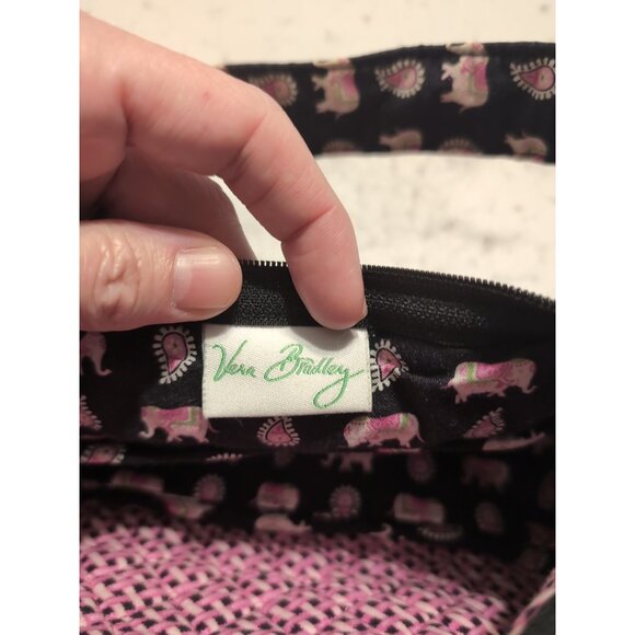 Vera Bradley Pink Elephant small Handbag Top Zip - Picture 8 of 10